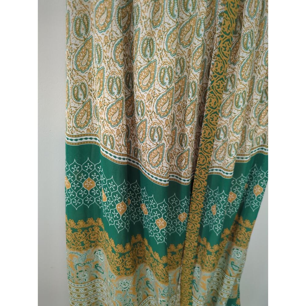TINY Anthropologie Green Paisley Twist Halter Maxi Dress - Picture 7 of 8